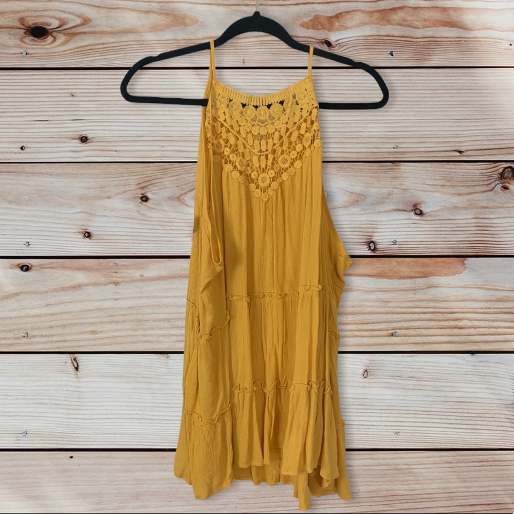 Hailey & co yellow tiered cami size 1X
